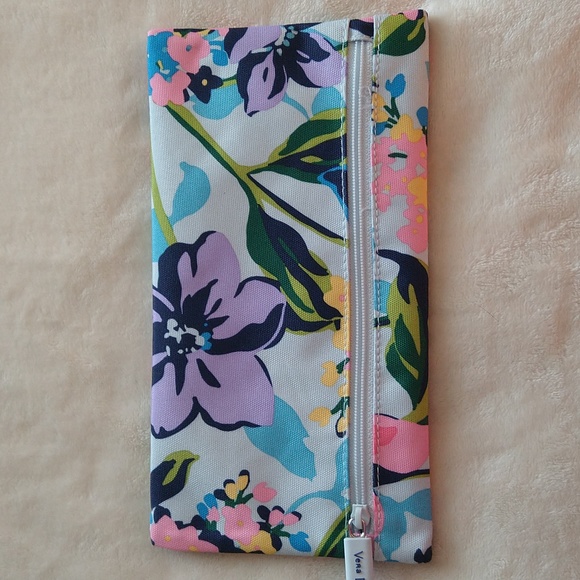 NEW Vera Bradley Marian Floral Lighten Up Pencil Pouch 2 Sided 2 Zippered Pocket - Picture 6 of 8